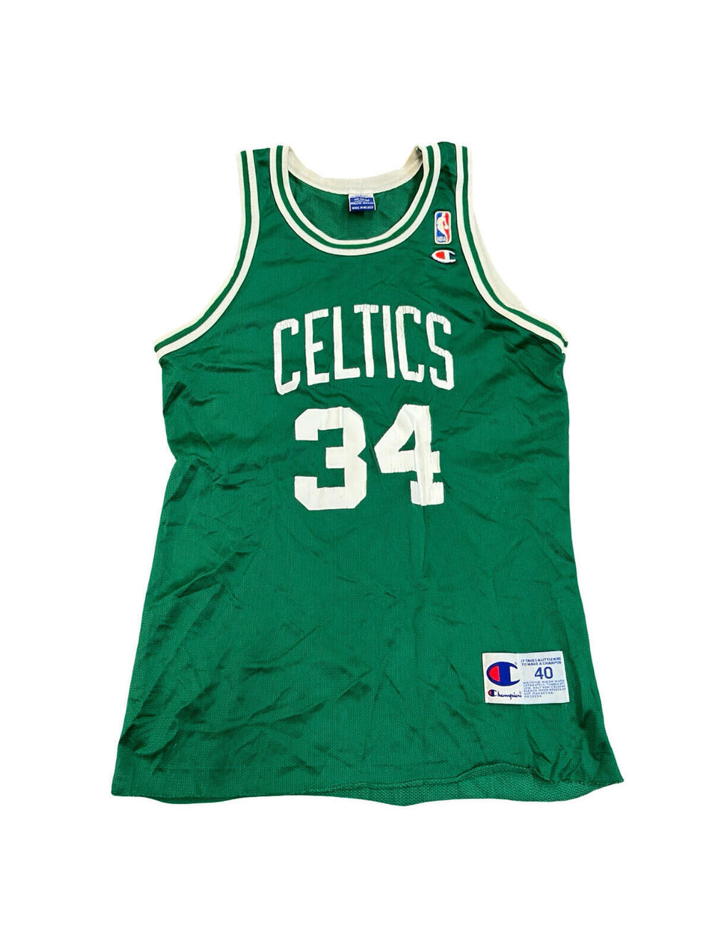 Vintage Champion Paul Pierce Boston Celtics Jersey Size 40 Medium NBA 90s Rookie